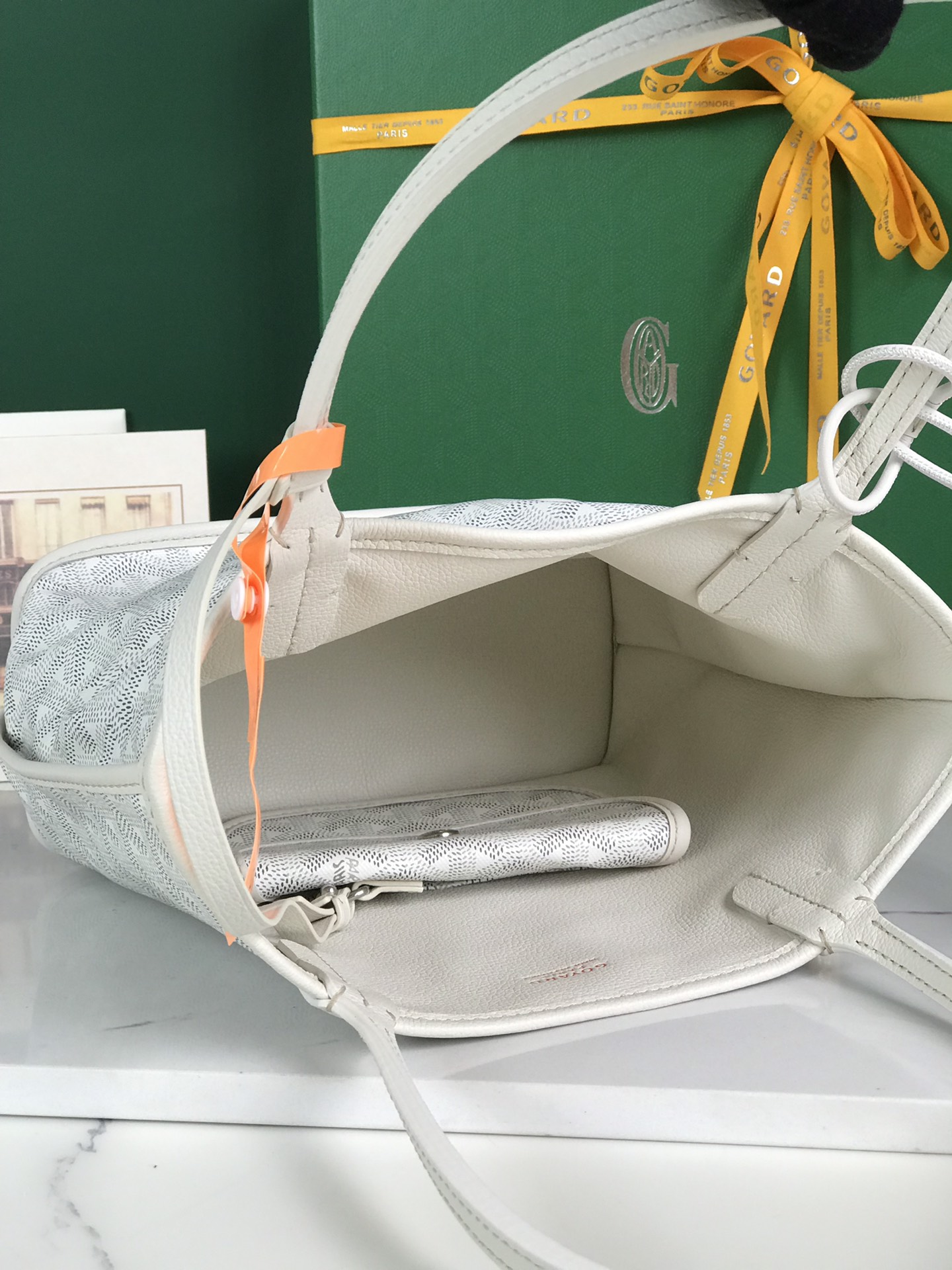 Anjou Mini Reversible Tote Bag In White